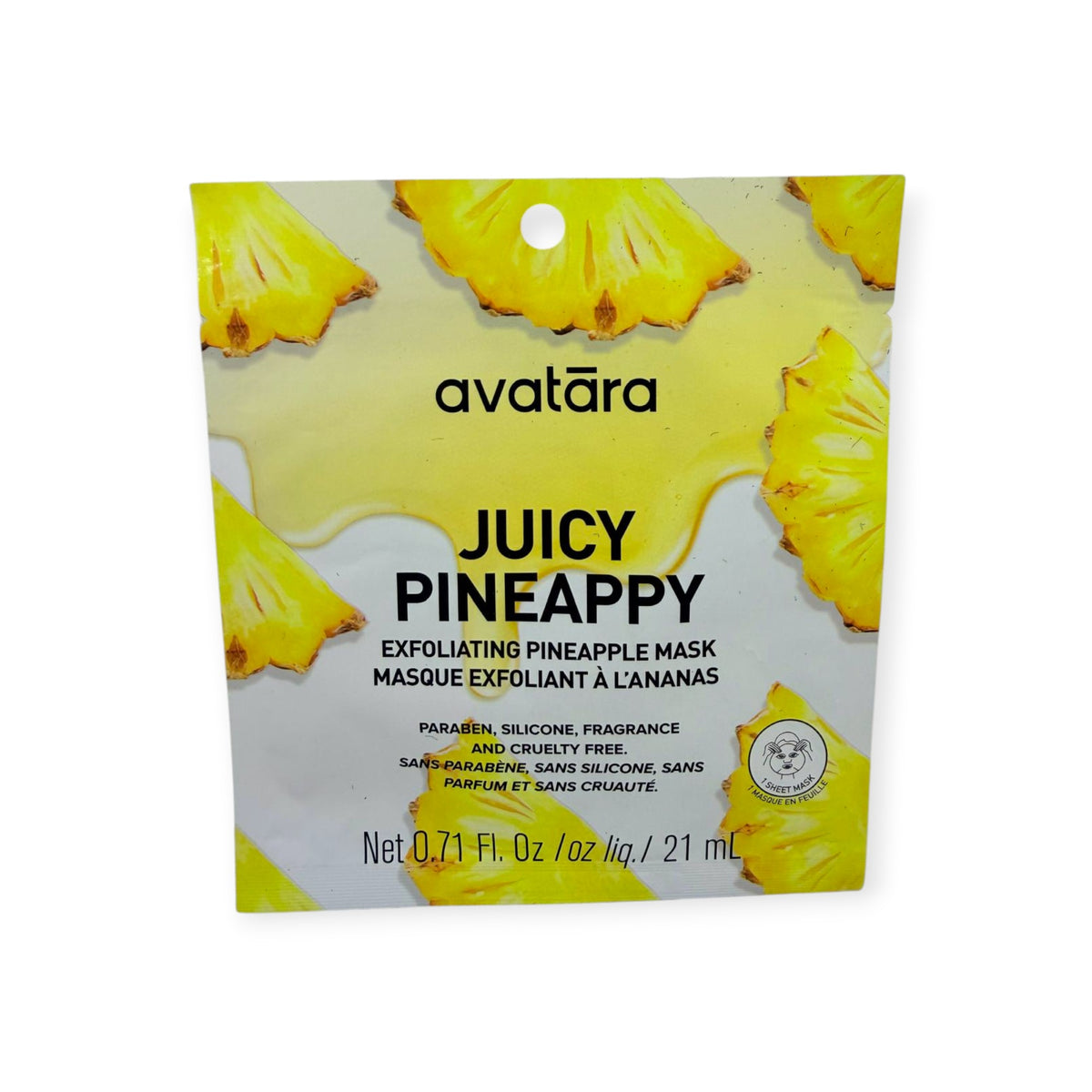 Avatara – "Juicy Pineappy" Pineapple Sheet Mask