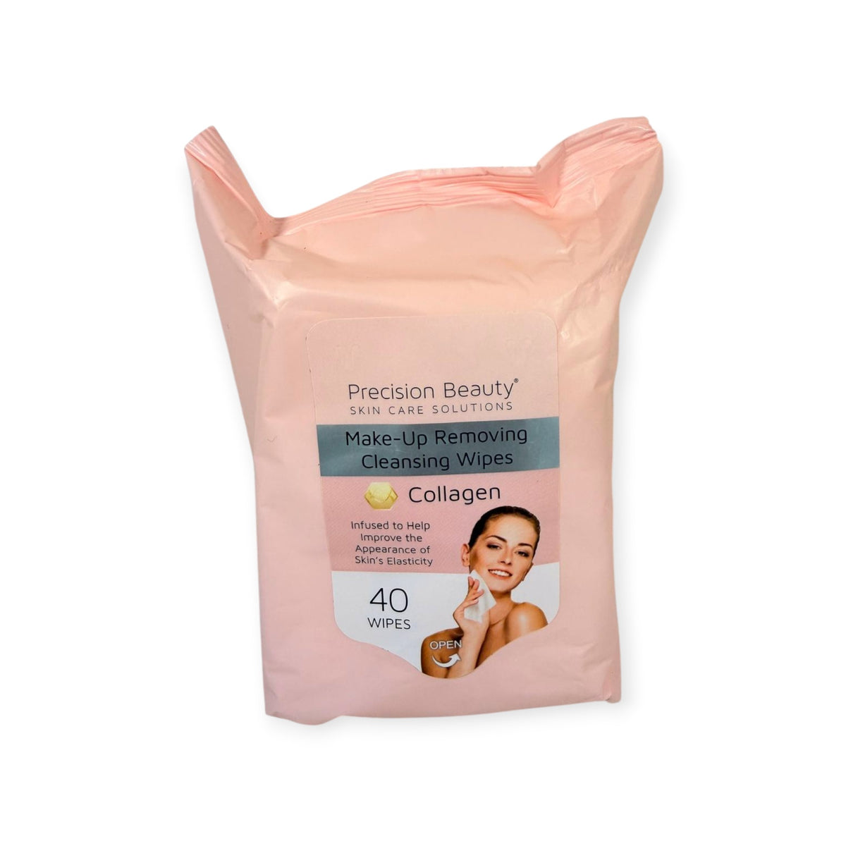 Precision Beauty- Skin Care Solutions - Make-Up Removing Cleansing Wipes with Collagen
